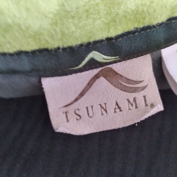 Tsunami Green Button Down Micro Fiber Womens Sz XL Long Sleeve Coat - Picture 10 of 11